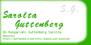 sarolta guttenberg business card